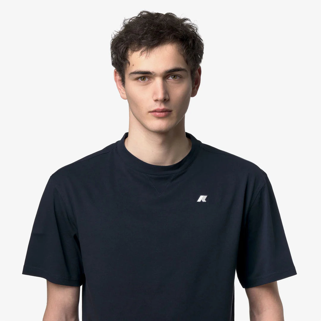 K-WAY T-Shirt Solo Jersey Triangle Blu