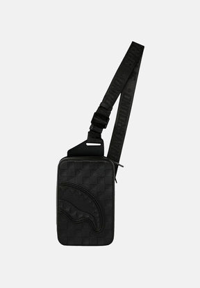 SPRAYGROUND Tracolla Monospalla QUILTED SHARK Nero
