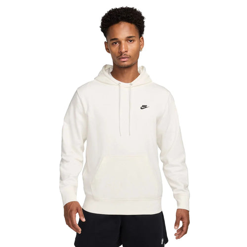 NIKE Felpa Con Cappuccio In Cotone Bianco/Nero
