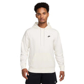 NIKE Felpa Con Cappuccio In Cotone Bianco/Nero