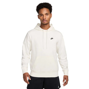 NIKE Felpa Con Cappuccio In Cotone Bianco/Nero