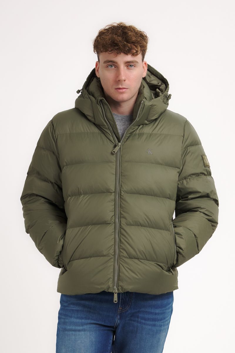 CALVIN KLEIN Piumino Con Cappuccio Rimovibile Verde