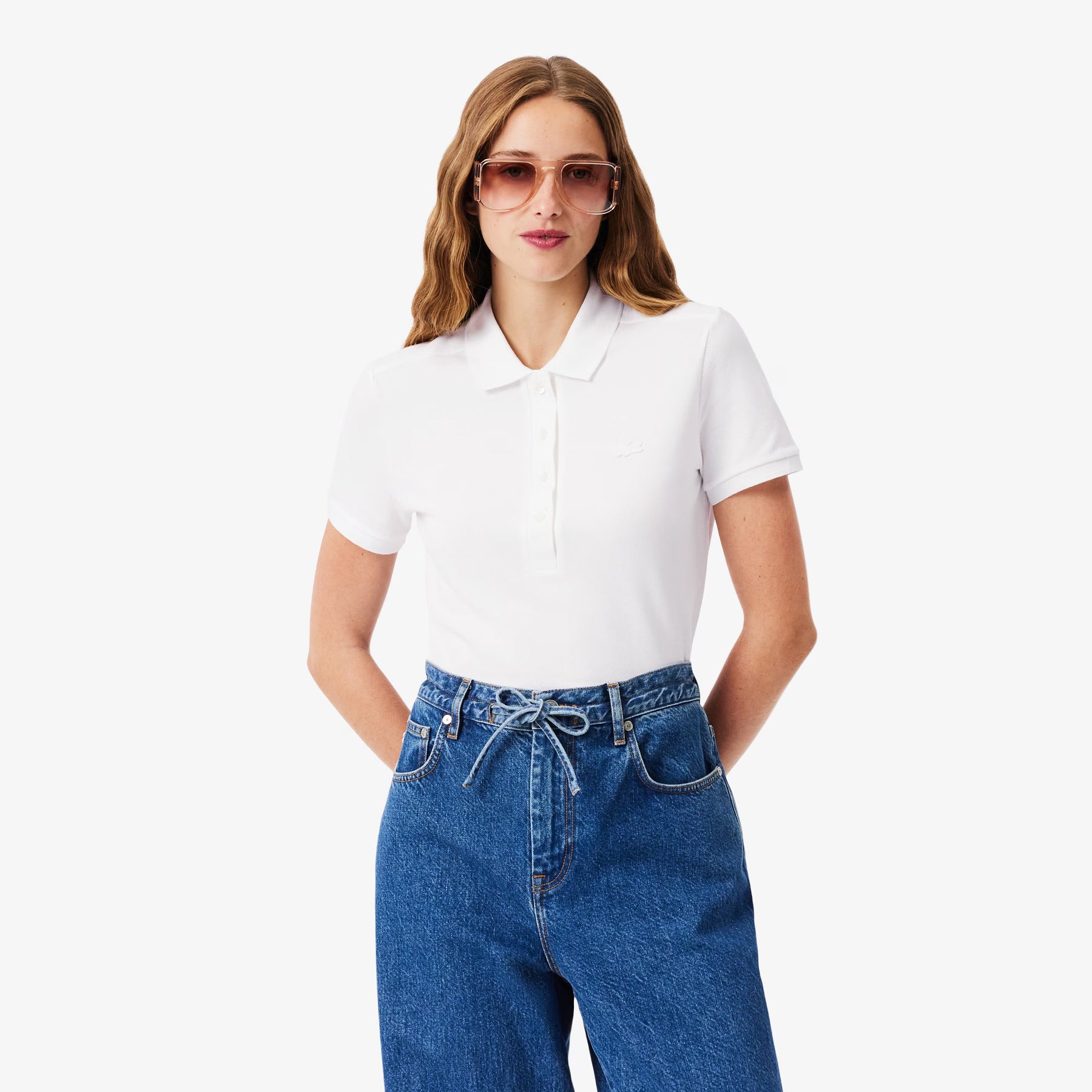 LACOSTE Polo Basic Donna Bianca