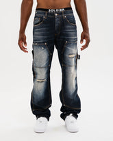 SOLDIER Jeans Baggy Carpenter Made in Italy Blu