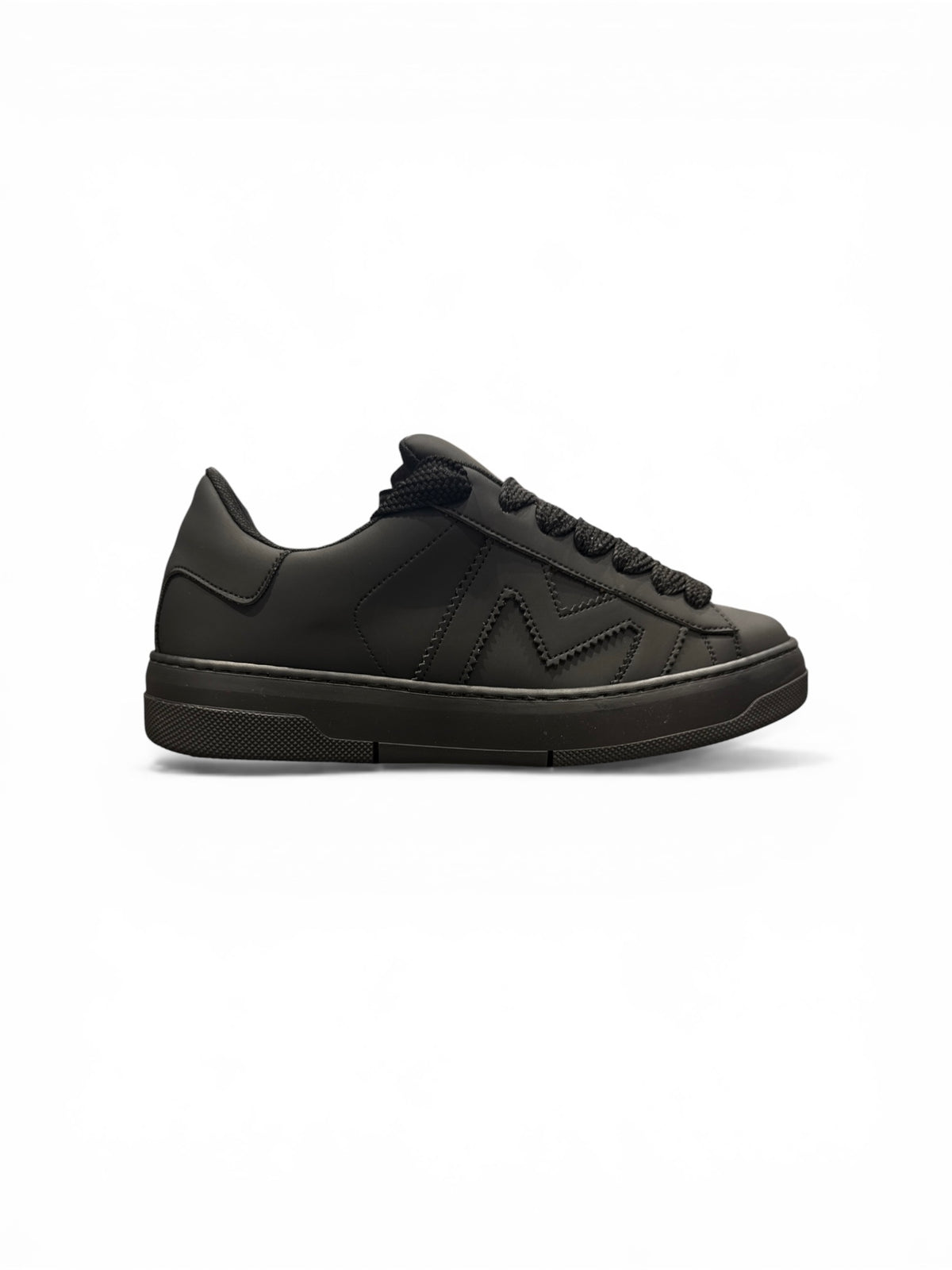 BRIAN MILLS Sneaker In Pelle Con Logo M Laterale Total Black SS26