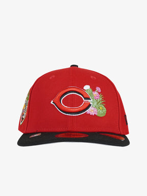NEW ERA Cappello Con Visiera Pre-Curved 59Fifty Cincinnati Reds Rosso/Nero Con Dettagli Ricamati
