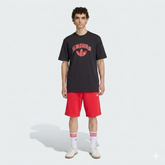 Adidas Originals T-Shirt Uomo Nero Rosso Fleece