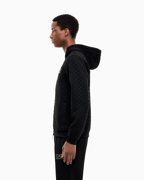 EMPORIO ARMANI Tuta Completa Con Zip e Cappuccio Nero