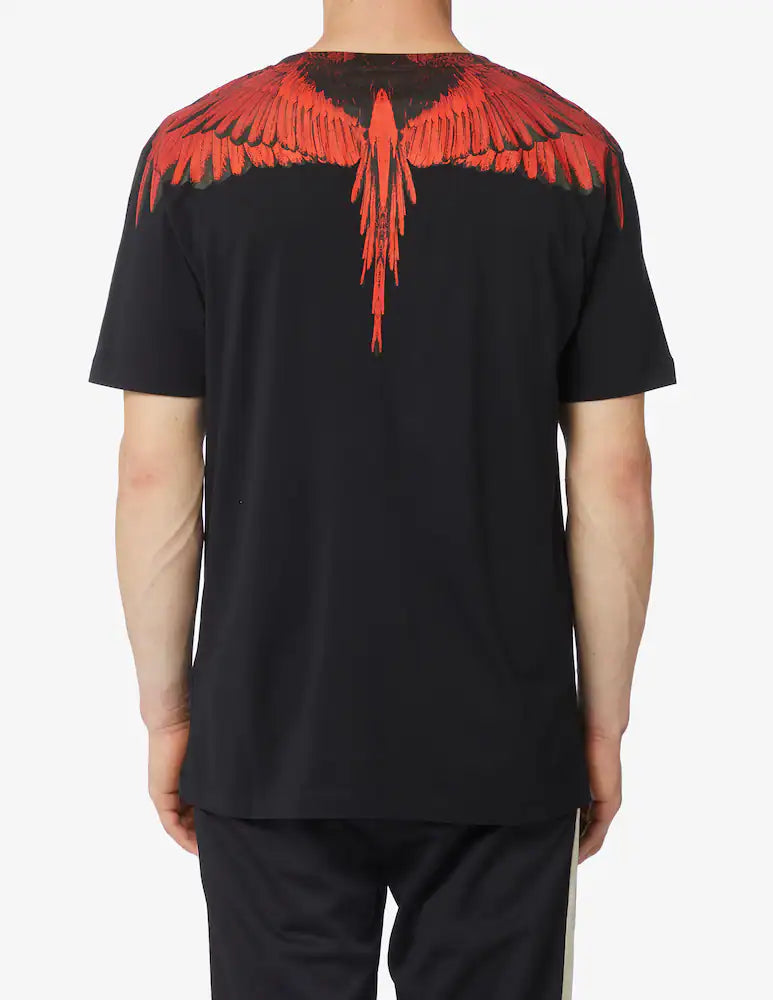 COUNTY OF MILAN T-Shirt Nera Marcelo Burlon Ali Rosse