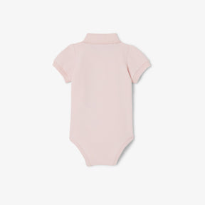 LACOSTE Body Baby A Polo Con Dettagli Sul Colletto Mezza Manica Rosa