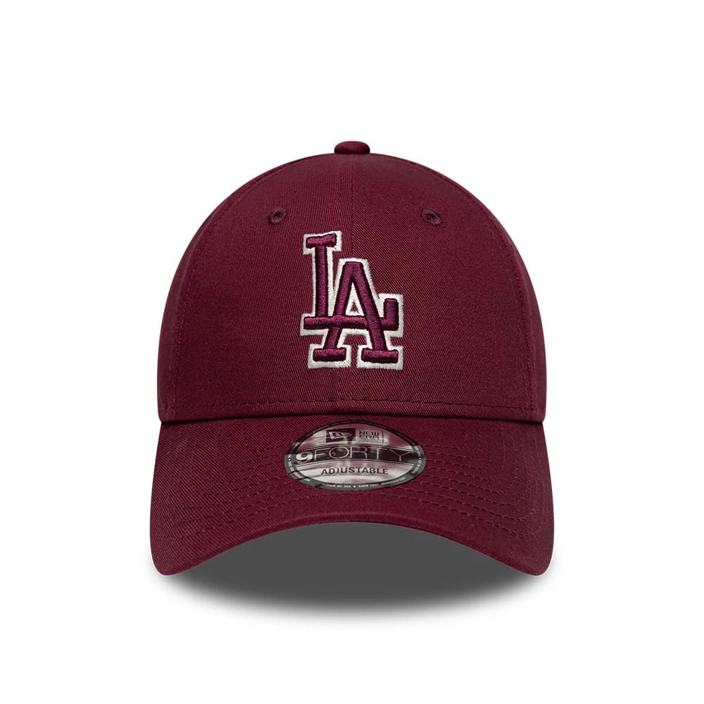 NEW ERA CAP 9FORTY LA Dodgers MLB Team Outline Rosso Scuro