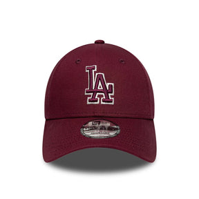 NEW ERA CAP 9FORTY LA Dodgers MLB Team Outline Rosso Scuro