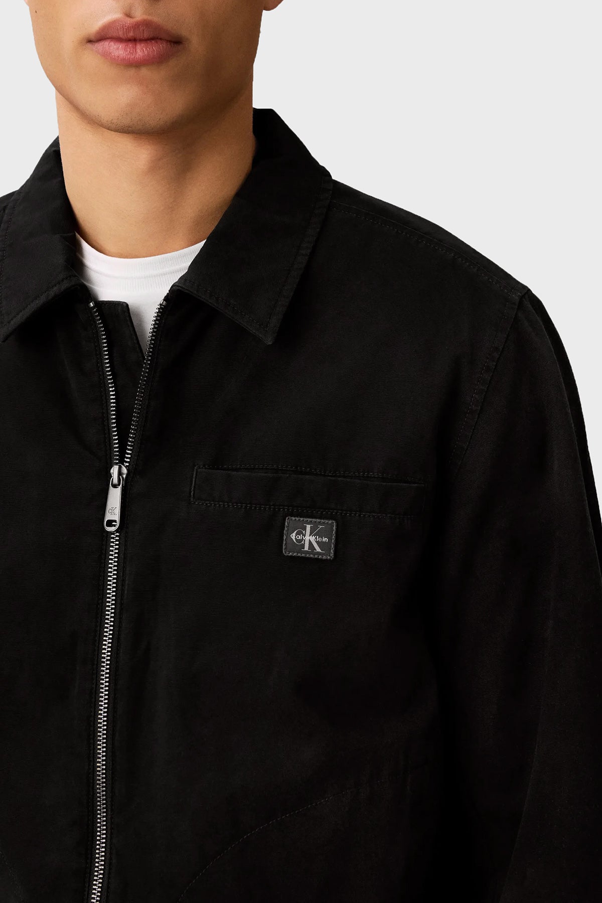 CALVIN KLEIN Giacca Con Logo a Contrasto Nera 26/27