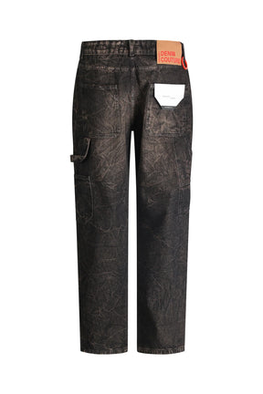PATRIÒT Jeans Baggy Loose Fit Carpenter Nero Sabbiato