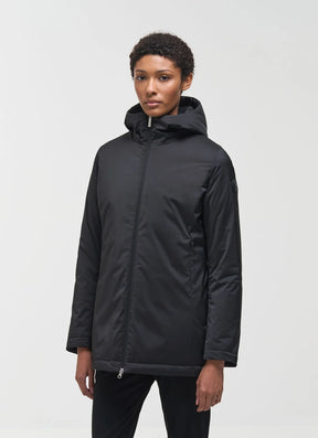 COLMAR Giacca Donna Lunga Impermeabile Con Cappuccio Nero 26/27