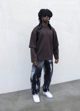 PRESENT DAY Long Sleeve Doppia Manica Marrone