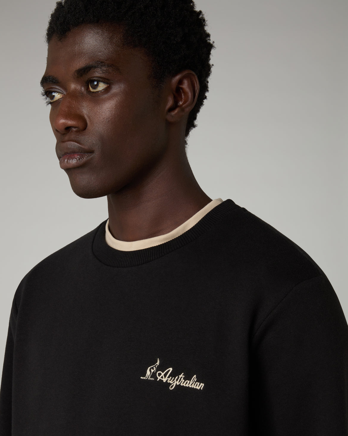 AUSTRALIAN Tuta Iconissima Felpata Nera Grigia 25/26