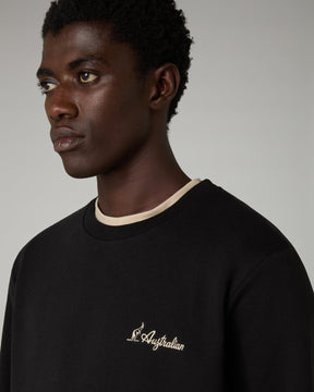 AUSTRALIAN Tuta Iconissima Felpata Nera Grigia 25/26