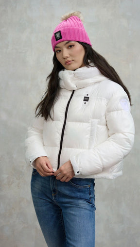 BLAUER Giubbotto Cropped ovattato donna Bianco