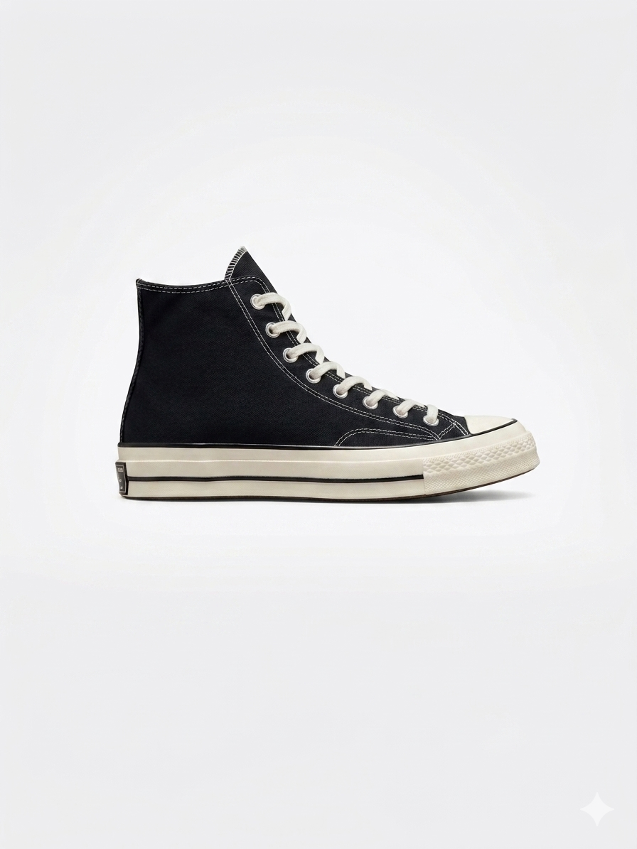 CONVERSE Scarpa In Tela Chuck 70 High Nera/Bianca