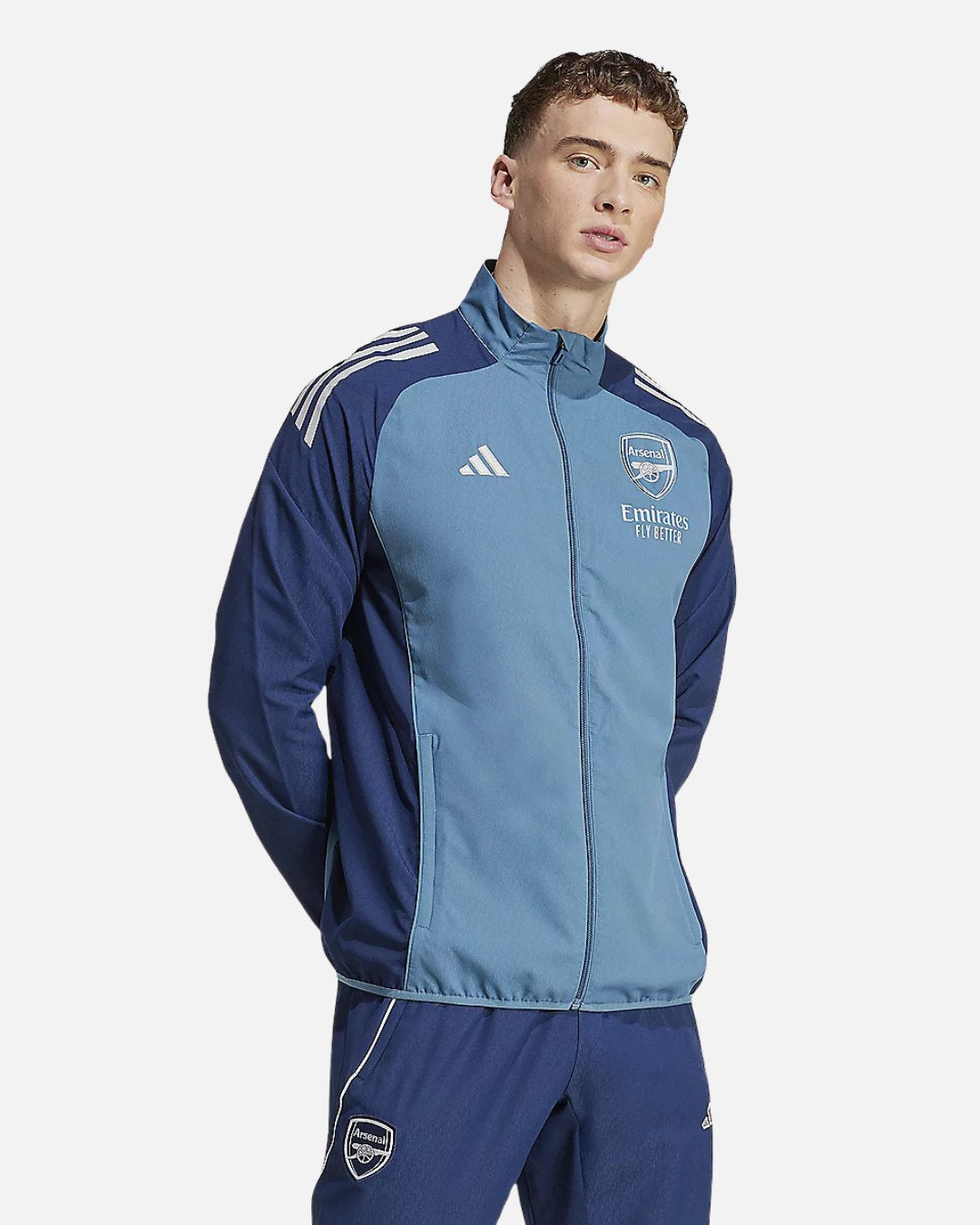 ADIDAS Tuta Arsenal Leggera In Microfibra Con Zip Blu