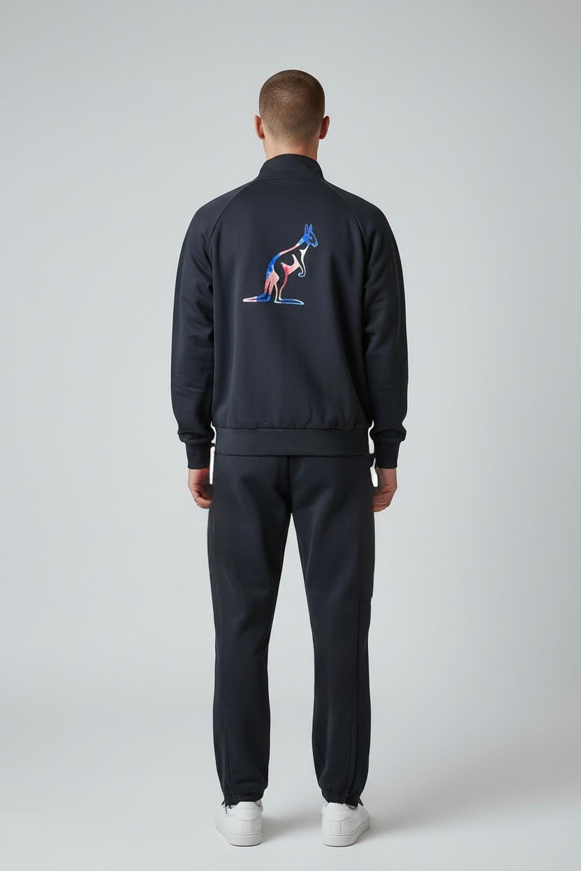 AUSTRALIAN Tuta Completa Double Face Limited Edition Senza Cappuccio Con Zip Oro Nero/Blu/Rosso