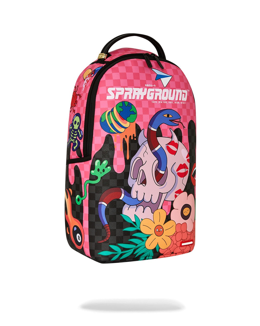 SPRAYGROUND Zaino In Pelle WTF SKULL DRIP DLXSV BACKPACK