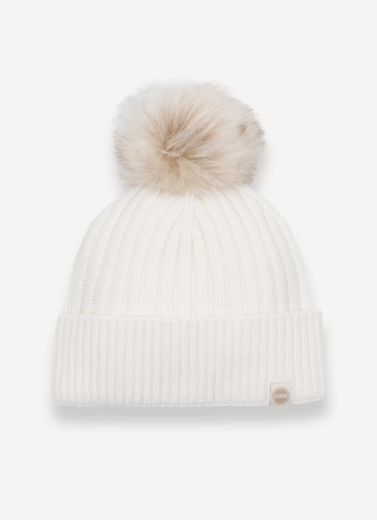 COLMAR Berretto Donna Con Pon Pon Bianco