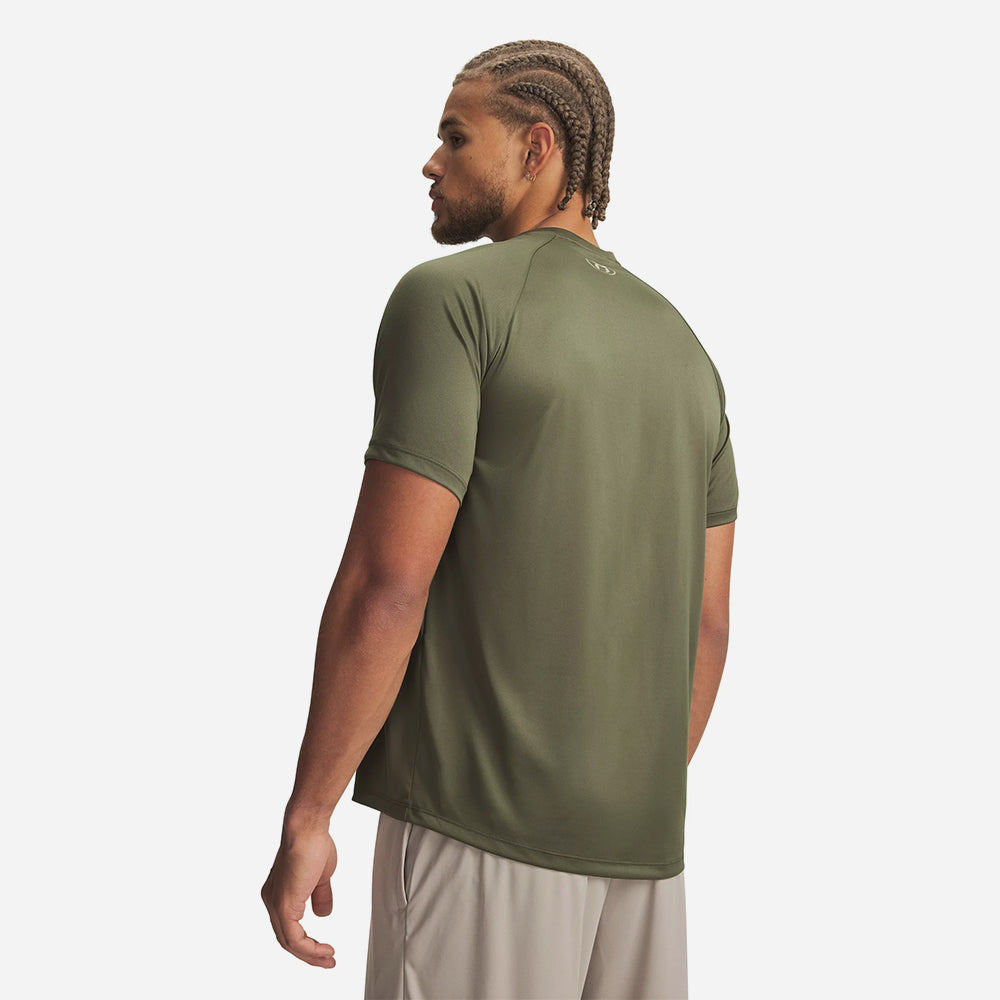 UNDER ARMOUR T-Shirt Tech Graphic Con Stampa Verde