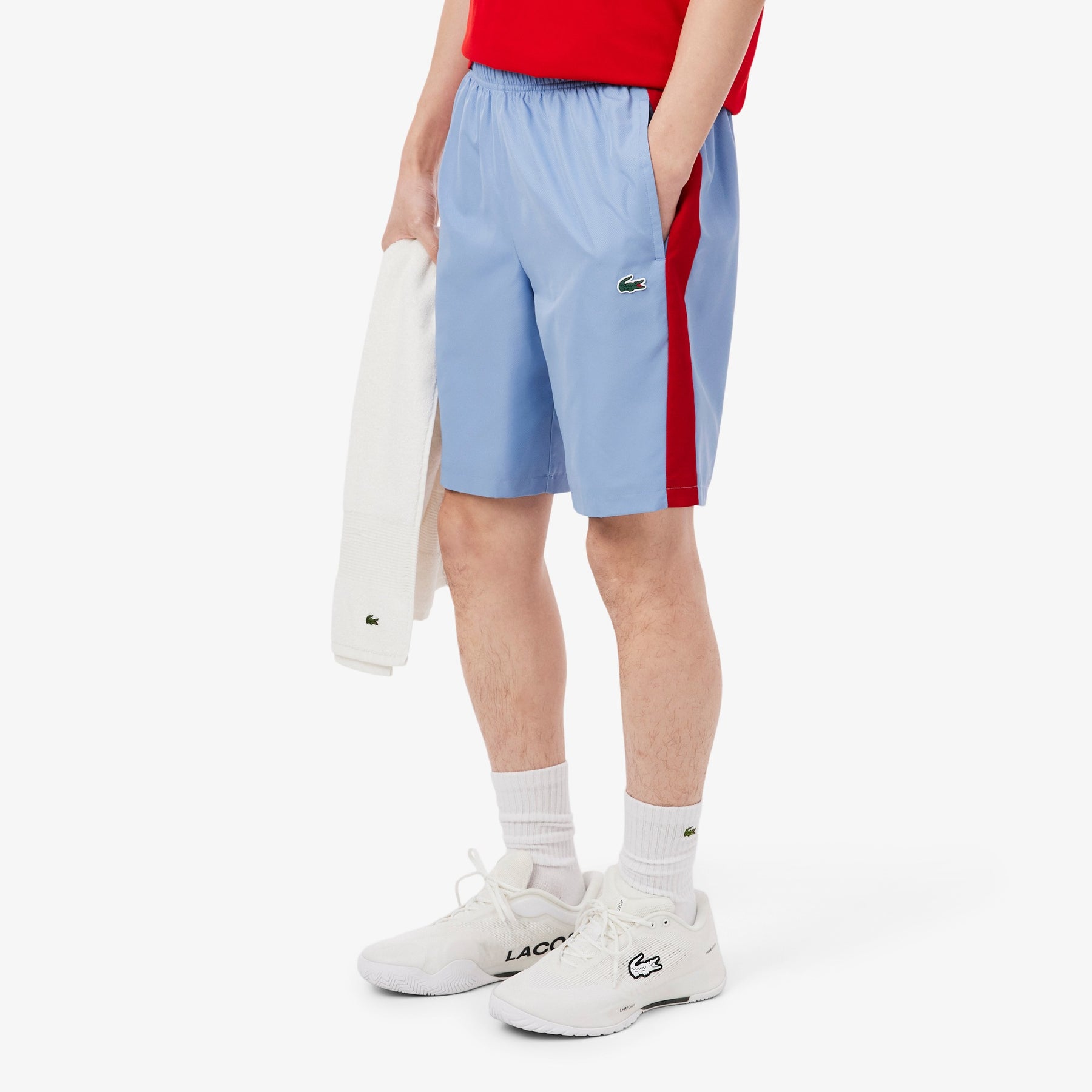 LACOSTE Completino Con Stampa Retro Rosso/Azzurro