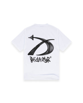 DISCLAIMER T-Shirt Logo Piccolo Con Stampa Sul Retro Frecce Ghiaccio