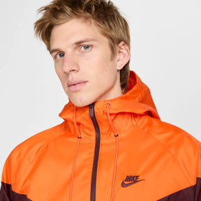 NIKE Antivento Con Cappuccio Arancione/Bordeaux