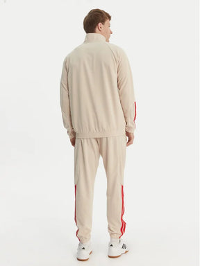 Adidas Adidas Tuta Completa Acetata Performance Uomo Beige Rossa - foto 2 - Tommaseo Clothing