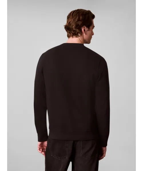 CALVIN KLEIN Felpa Girocollo Logo Centrale Nero