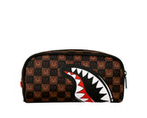 SPRAYGROUND Pochette/Astuccio Sharks In Paris Wtf Bubble Brown Check Pouch Marrone