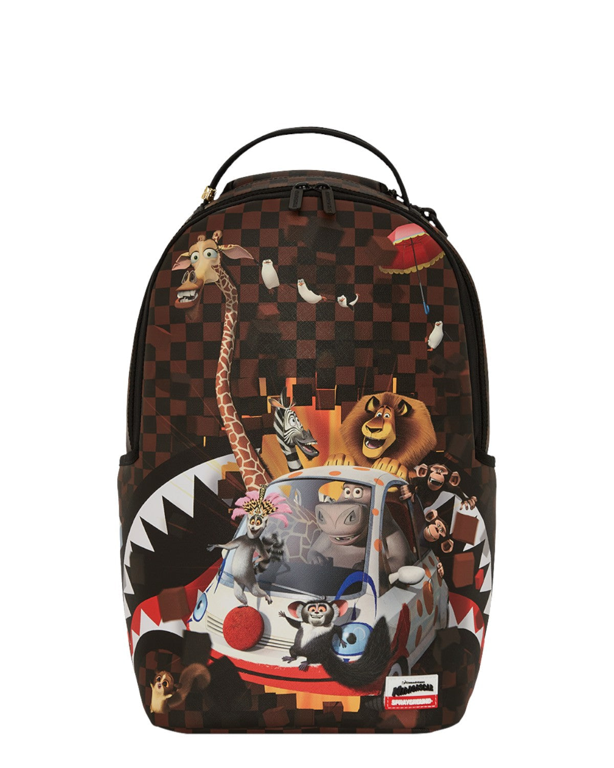 SPRAYGROUND Zaino In Pelle Madagascar Checker Smash