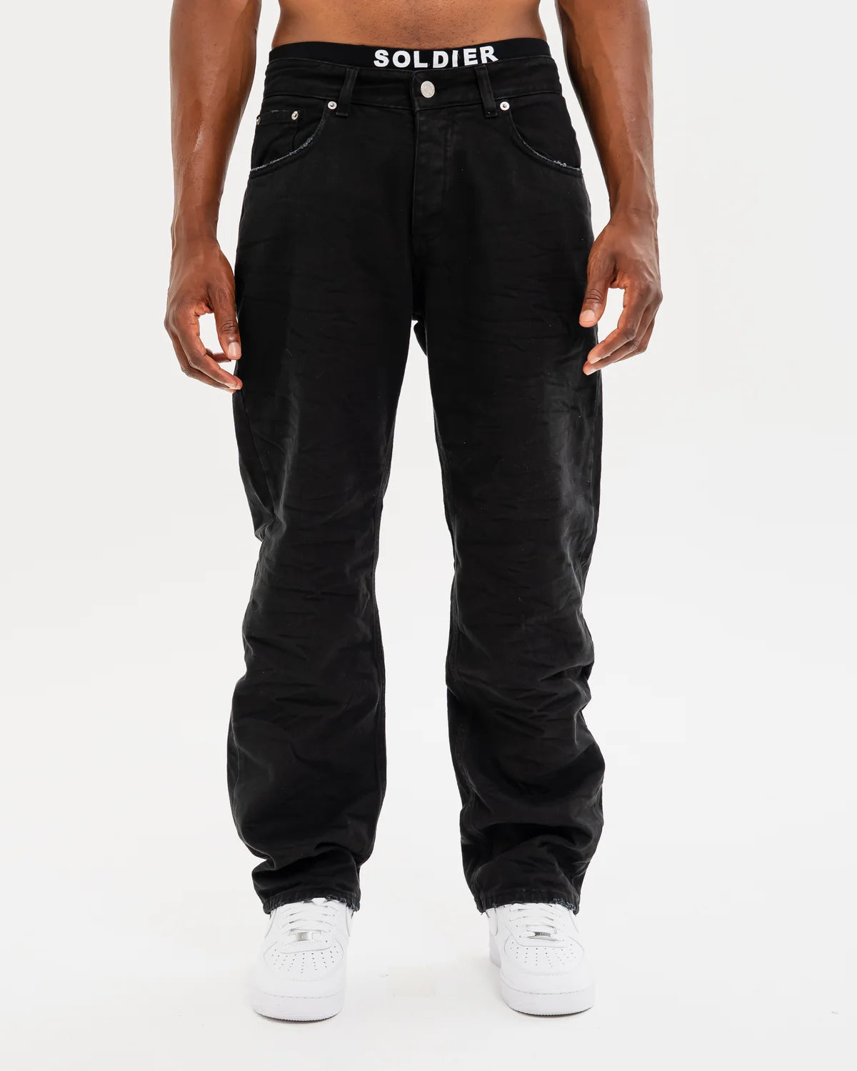 SOLDIER Jeans Baggy Drill Made in Italy Nero