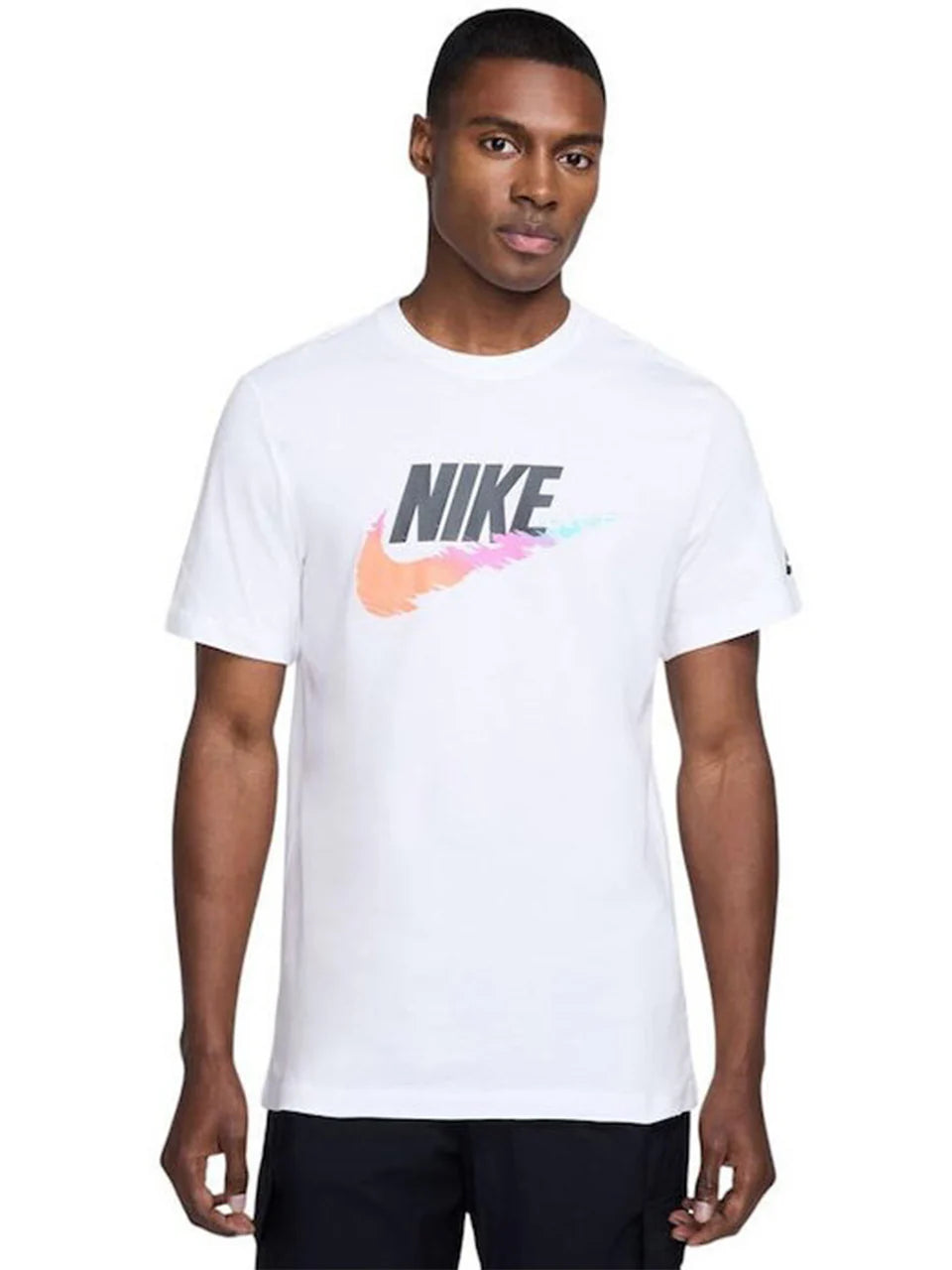 NIKE T-Shirt Logo Graffiti Bianca