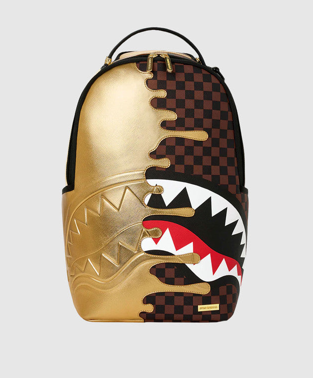 SPRAYGROUND Zaino GOLDEN DYNASTY Marrone/Oro