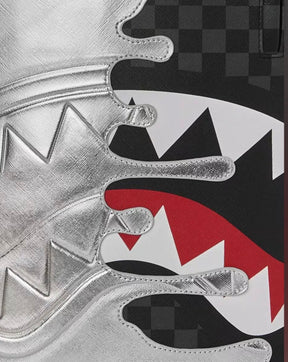 SPRAYGROUND Zaino Silver Side Drip Check Nero/Silver