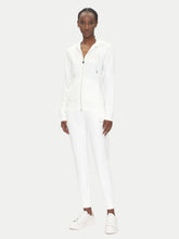 EMPORIO ARMANI TUTA BIANCA E ORO CON ZIP IN COTONE DONNA