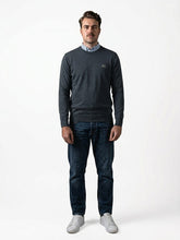 LACOSTE Pullover Girocollo Basic In Misto Lana Grigio