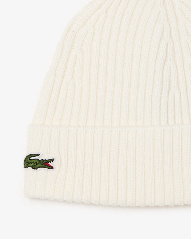LACOSTE Berretto In Lana Bianco