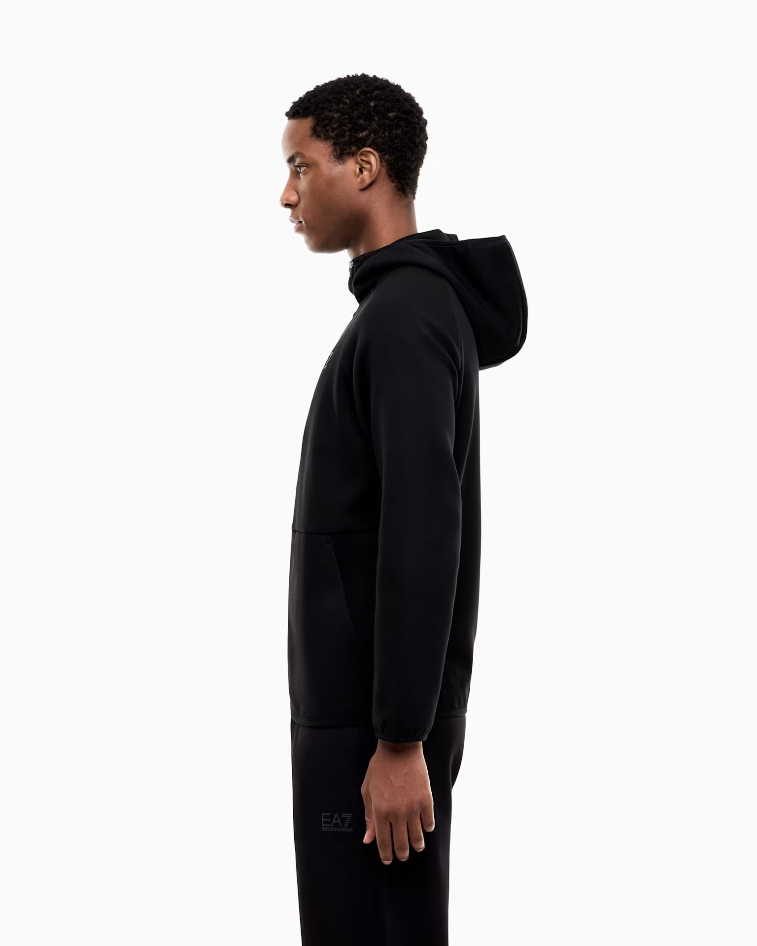 EMPORIO ARMANI Tuta Completa Con Zip E Cappuccio Nero