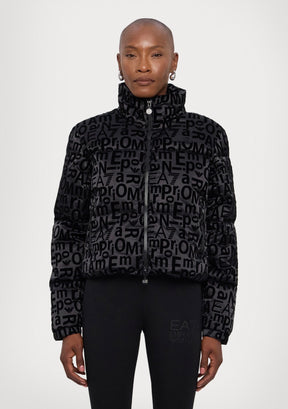 EMPORIO ARMANI DONNA GIUBBOTTO LOGATO CORTO NERO