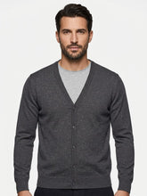 GIANNI LUPO Cardigan Con Bottoni e Scollo a V Grigio