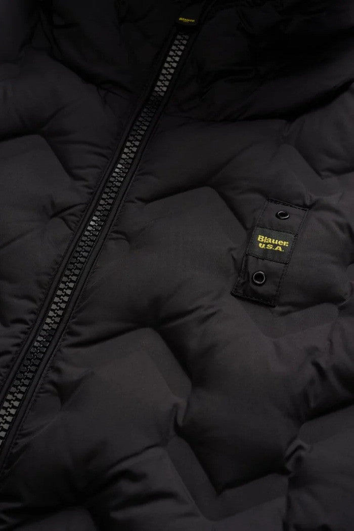 BLAUER Giubbotto Uomo Piumino Invernale Termosaldato Nero
