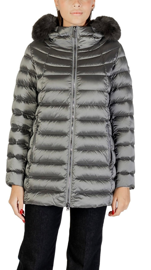 Colmar Donna Giubbotto Fasciato Lungo Argento