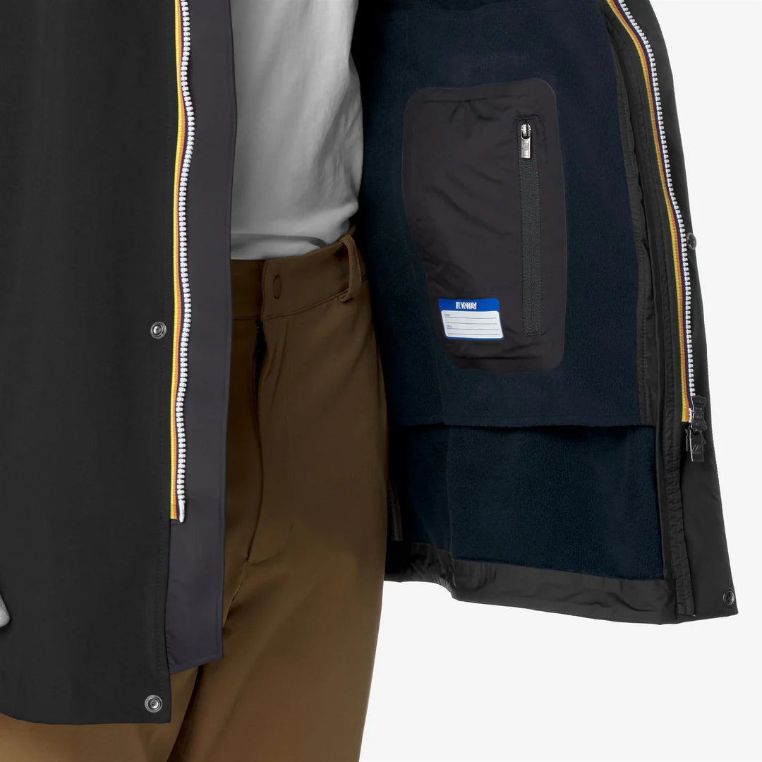 K-WAY GIUBBOTTO GIACCA NERO MARLYN BONDED 25/26