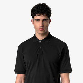 K-WAY Polo Simor Pique Logo Tono Su Tono Nera